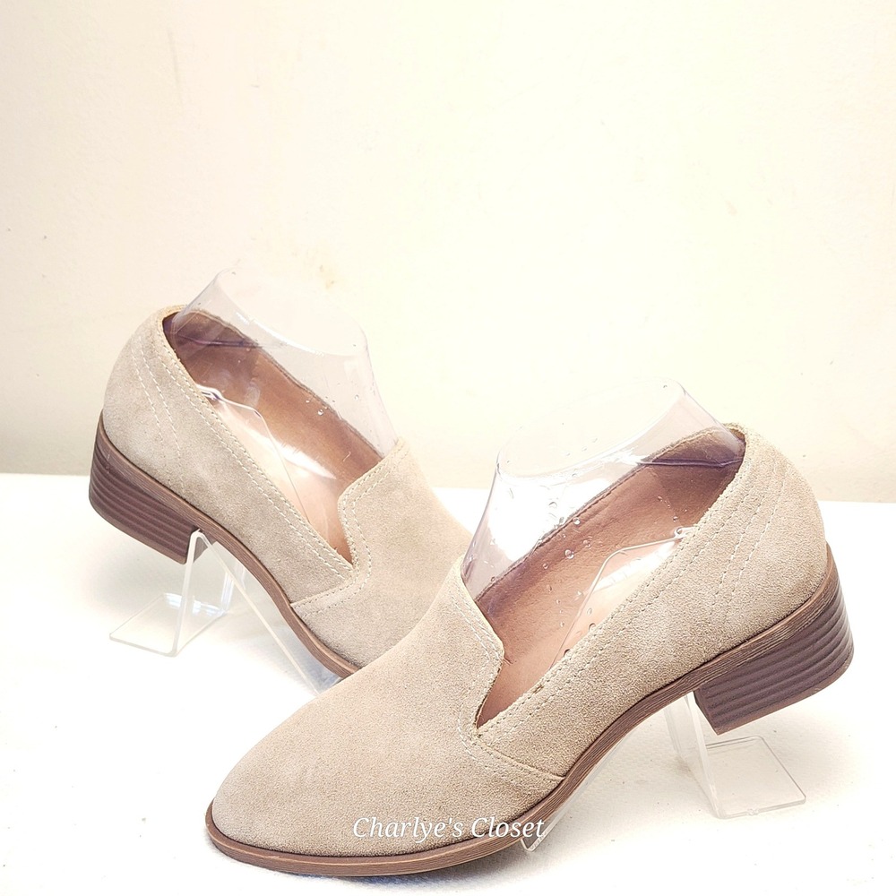 Crown Vintage Samali Loafer 7.5 NWOB Taupe Suede 90s Minimalism  Capsule Neutral